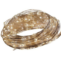 Lampki 100 LED łezki na baterie warm white