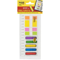 Zakładki Post-it® Zestaw Szkolny z linijką, 100 strzałek + 100 zakładek