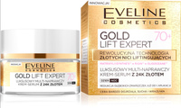 GOLD LIFT EXPERT Luksusowy multi-naprawczy krem-serum z 24k złotem 70+