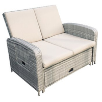 Rozkładana sofa rattanowa