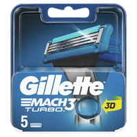 Gillette Mach3 Ostrza wymienne do maszynki dogolenia dla mężczyzn, 5szt