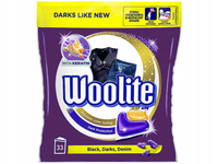 Woolite Kapsułki do prania czerń ciemne kolory & jeans z keratyną 660 g (33 prania)
