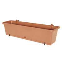 Doniczka Prosperplast Camelia z podstawką i wieszakiem 60 cm terakota