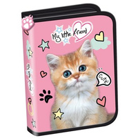 Piórnik dwuklapkowy bez wyposażenia My Little Friend Pink Cat