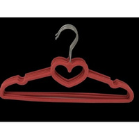 Wieszak flokowany 4 szt. czerwony Comfort Living