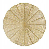 Mata stołowa pvc 38 cm okrągła złota Glamour Ambition