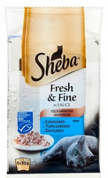 Sheba Fresh & Fine w sosie Karma pełnoporcjowa kolekcja smaków ryba 300 g (6 x 50 g)