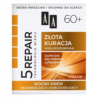 AA Technologia Wieku 5Repair 60+ Złota Kuracja krem na noc regenerująco-odbudowujący 50 ml