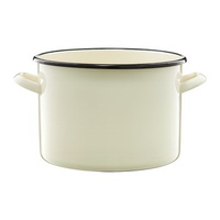 Garnek emaliowany kremowy 22 cm Emalia Olkusz