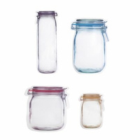 Komplet  4 torebek słoik zamykanych szczelnie Bądź Eko Altom Design