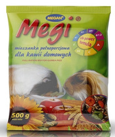 MEGI MIESZANKA PEŁNOPORCJOWA DLA ŚWINEK MORSKICH 500 G