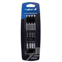 Długopis PIK-011 czarny 4 sztuki blister Rystor