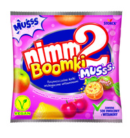 nimm2 Boomki Musss Rozpuszczalne cukierki owocowe wzbogacone witaminami 90 g