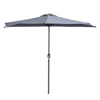 Półokrągły parasol ogrodowy Falkon grafitowy Mirpol