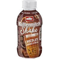 Müller Müllermilch Shake Napój mleczny o smaku czekoladowo-ciasteczkowym 400 g