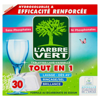 L'ARBRE VERT 30szt All In One Ekologiczne tabletki do zmywarki