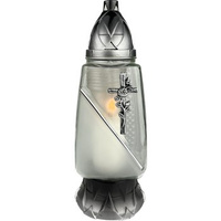 Znicz Z-463 satyna chrom krzyżyk 100g 36h