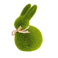 Figurka zając pokryta sztuczną trawą 10x8x14,5 cm