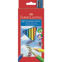Kredki faber-castell jumbo trójkątne 20 kolorów + temperówka opakowanie karton