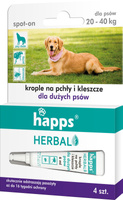 Happs Herbal Krople na pchły i kleszcze dla dużych psów 4 x 4ml