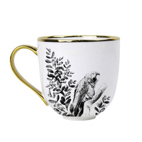 Komplet 2 kubków 350ml ze złotym rantem dek. Paradise Tropical Altom Design