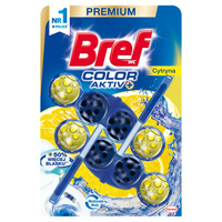 Bref WC Color Aktiv+ Zawieszka do muszli WC cytryna 2 x 50 g