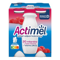 Actimel Mleko fermentowane o smaku malinowym 400 g (4 x 100 g)
