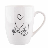 Kubek baryłka 300 ml dekoracja II Biała In love Altom Design