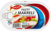 Graal Filety z makreli w sosie pomidorowym 170g