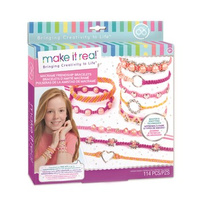 Make It Real Zestaw do tworzenia bransoletek Macrame Friendship Bracelets, Zabawka kreatywna
