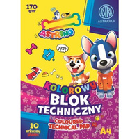 Astra Blok kolorowy barwiony w masie ASTRAPAP A4 170g 10 ark "Astrino"