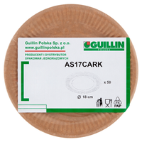 Talerz papierowy kraftowy ø 18 cm 50 szt