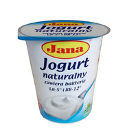 Jana Jogurt naturalny zawiera bakterie La-5 i BB-12 kubek 380g