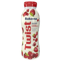 Bakoma Twist Jogurt o smaku poziomkowym 380 g
