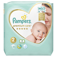 Pampers Premium Care, Rozmiar 2, 23 pieluszki, 4kg-8kg