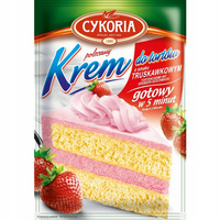 Cykoria Krem do tortów o smaku truskawkowym 100 g