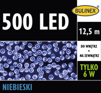 Lampki 500 LED niebieski z zasilaczem 12,5M dekoracji, na zewnątrz i do wnętrz