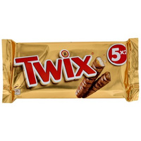 Twix Ciasteczka oblane karmelem i mleczną czekoladą 250 g (5 x (2 x 25 g))
