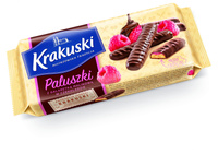 Krakuski Paluszki zgalaretką malinową w czekoladzie 144g