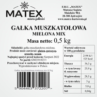 Gałka muszkatołowa mielona mix 0,5kg MATEX