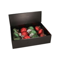 EM&EM Bombka na choinkę zielono-czerwone 12 szt.