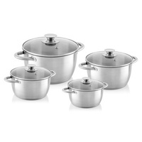 Komplet Garnków 8 elementów nierdzewnych Henry- Florina