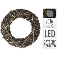 Wieniec 30cm 20 micro led, brązowy, na baterie