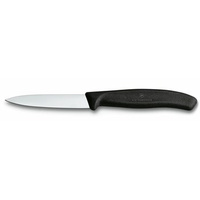 Nóż do jarzyn, ostrze gładkie 8 cm, czarny Victorinox