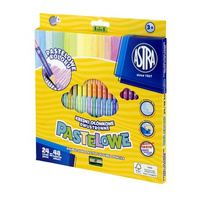 Astra Kredki ołówkowe dwustronne pastelowe 24=48