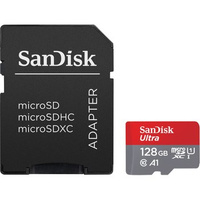 Karta microSD XC SanDisk 128GB Ultra 120MB/s C10 A1 UHS-I + Adapter