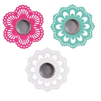 JUMI Podstawka na tealight drewniana - kwiatek