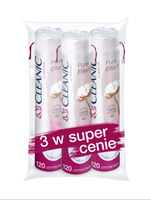 Cleanic Pure Effect Płatki kosmetyczne okrągłe 3 x 120 sztuk