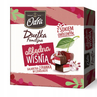 ODRA Pianka z galaretką o smaku wiśniowym w czekoladzie 400 g