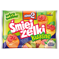 nimm2 Śmiejżelki kwaśne Żelki owocowe wzbogacone witaminami 100 g